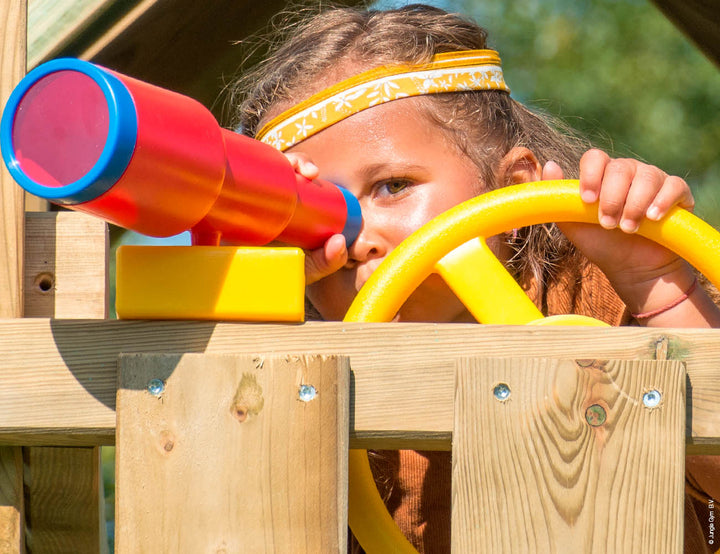 Jungle Castle | Wooden climbing frame with double swing